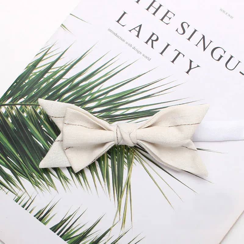 Men's Casual Striped Pointed Shape Wedding Bow Tie sold by FloralTrip product image thumbnail 2