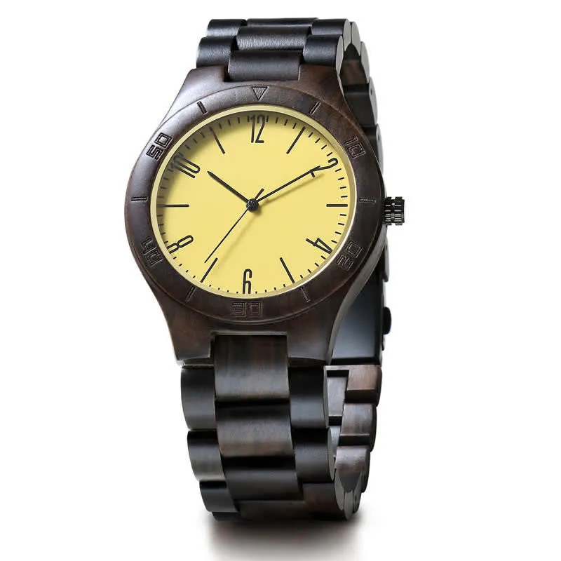 Men's Creative Two-Tone Quartz Wooden Watch sold by FloralTrip product image thumbnail 4