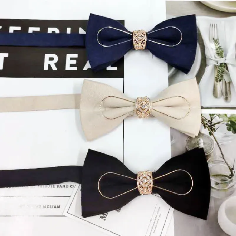 Men's Golden Decoration Formal Groom Suit Bow Tie sold by FloralTrip