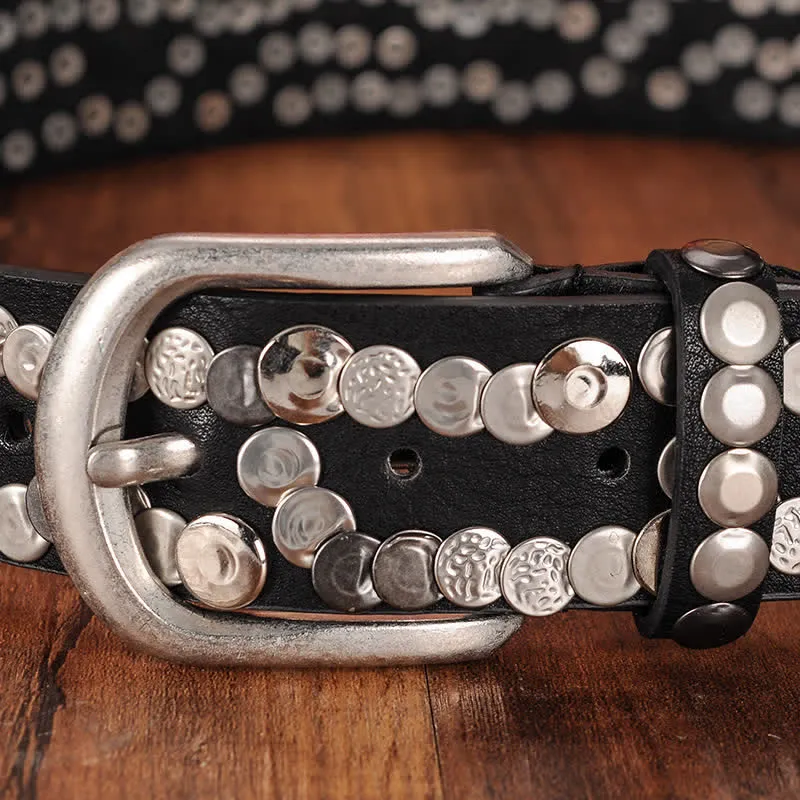 Women's Stylish Metal Plate Studded Leather Belt sold by FloralTrip product image thumbnail 5