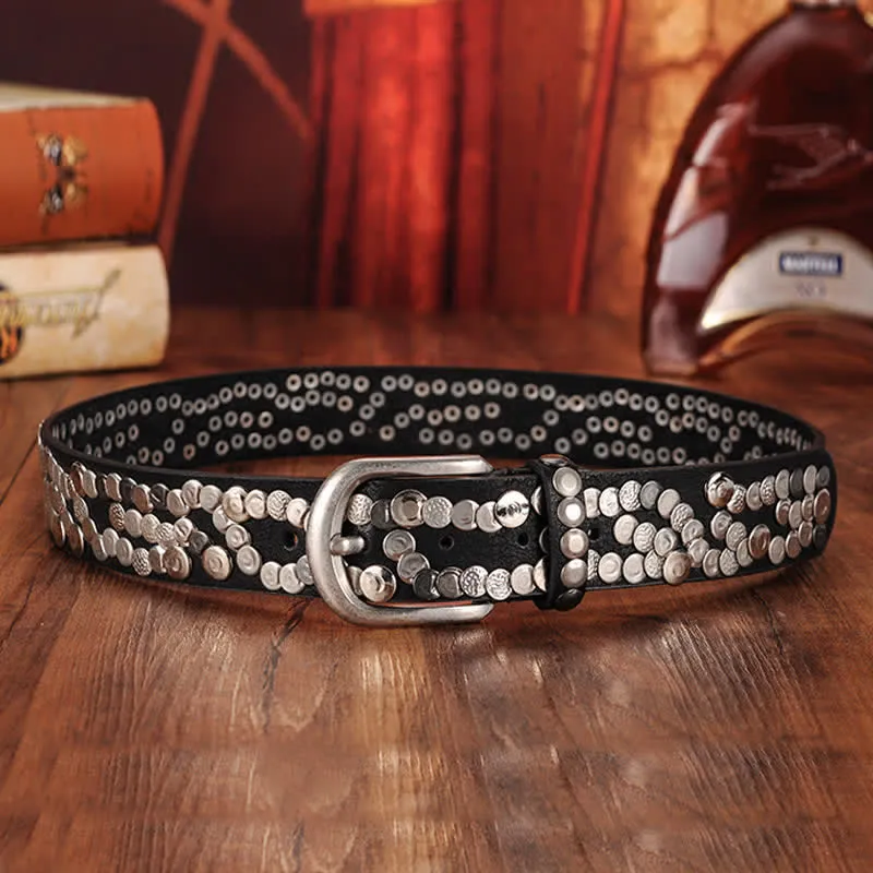 Women's Stylish Metal Plate Studded Leather Belt sold by FloralTrip product image thumbnail 3