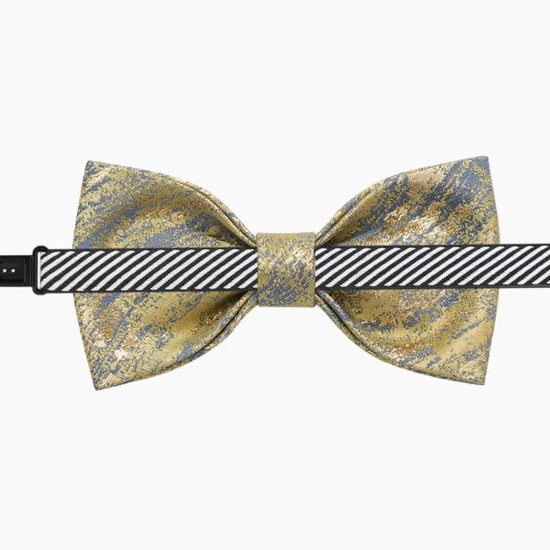 Men's Gold Glitter Tuxedo Classic Bow Tie sold by FloralTrip product image thumbnail 5