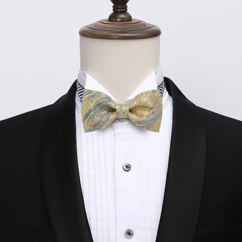 Men's Gold Glitter Tuxedo Classic Bow Tie sold by FloralTrip product image thumbnail 2
