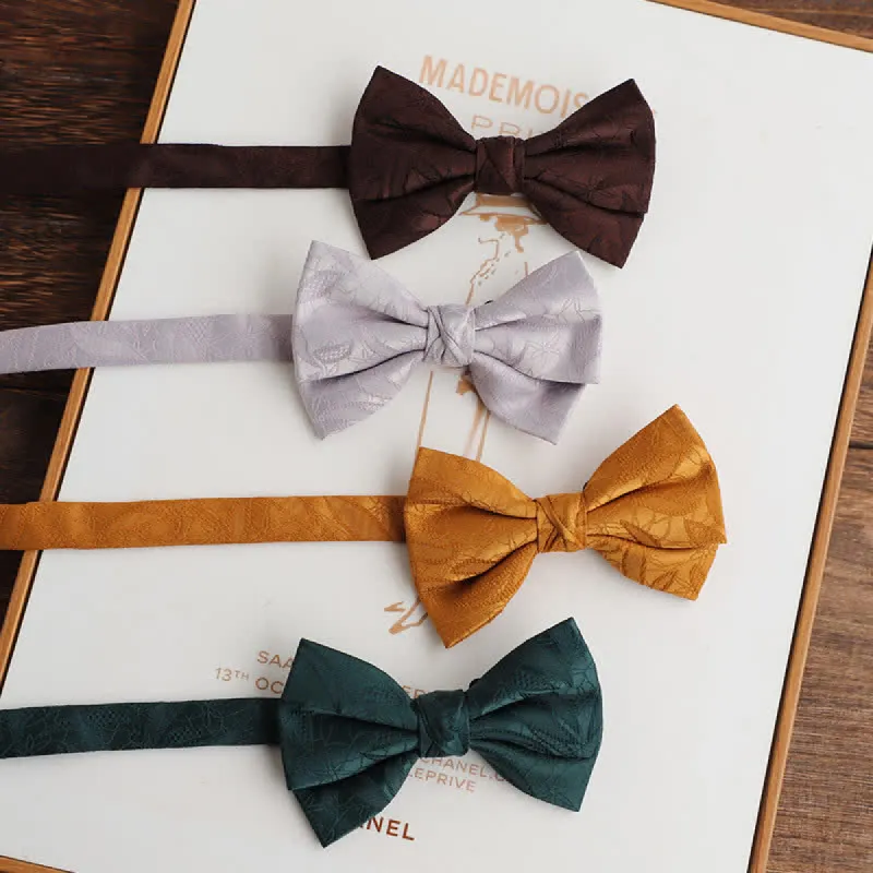 Men's Vintage Novelty Leaves Pattern Bow Tie sold by FloralTrip