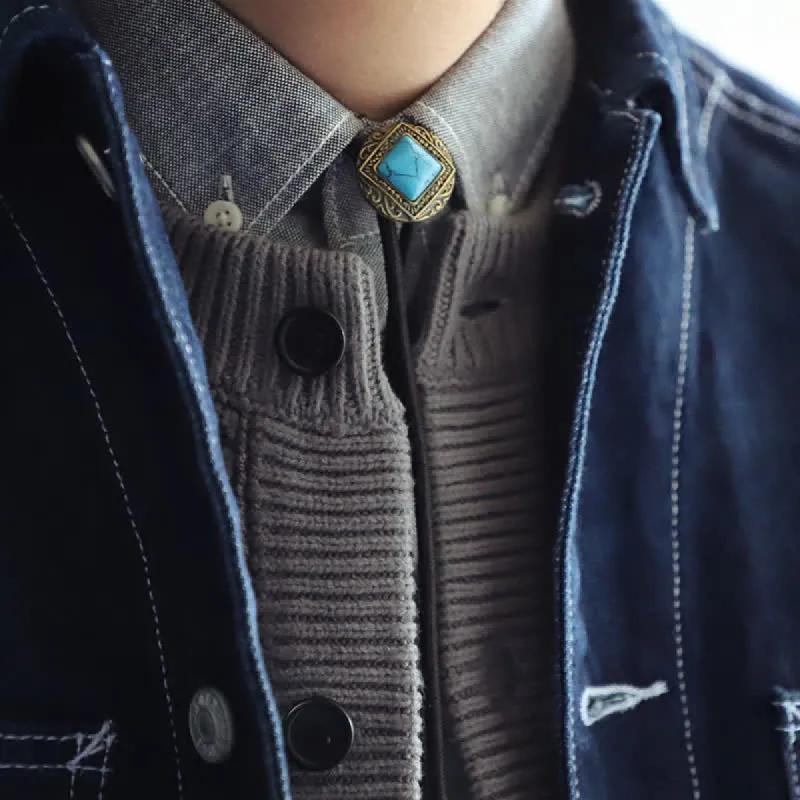 Copper Faux Turquoise Stone Bolo Tie made by FloralTrip