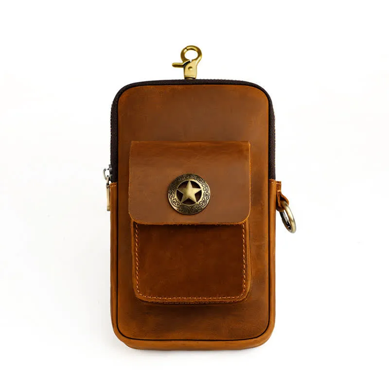 Travel Cell Phone Cigarette Case Leather Belt Bag sold by FloralTrip product image thumbnail 2