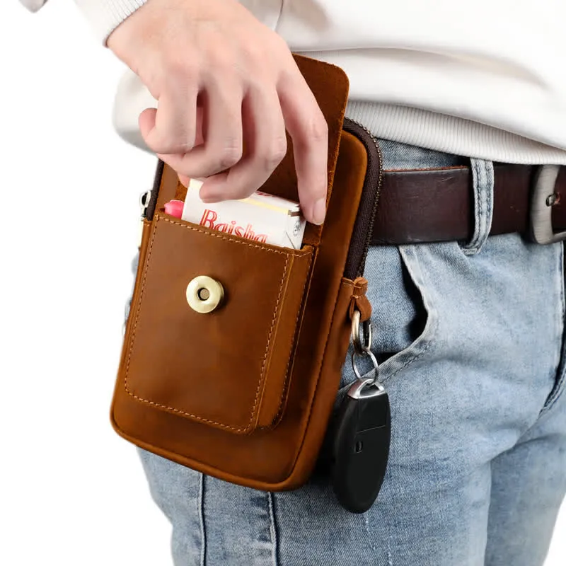 Travel Cell Phone Cigarette Case Leather Belt Bag sold by FloralTrip product image thumbnail 3