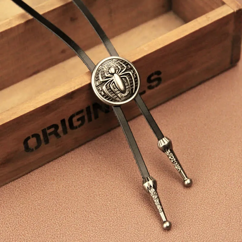 Spider Round Pendant Cowboy Bolo Tie sold by FloralTrip product image thumbnail 2
