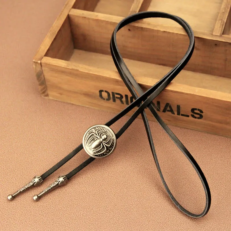 Spider Round Pendant Cowboy Bolo Tie sold by FloralTrip product image thumbnail 3