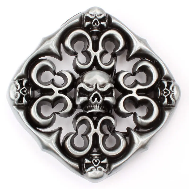 Men's DIY Rock Hollow Out Skull Buckle Leather Belt sold by FloralTrip product image thumbnail 3