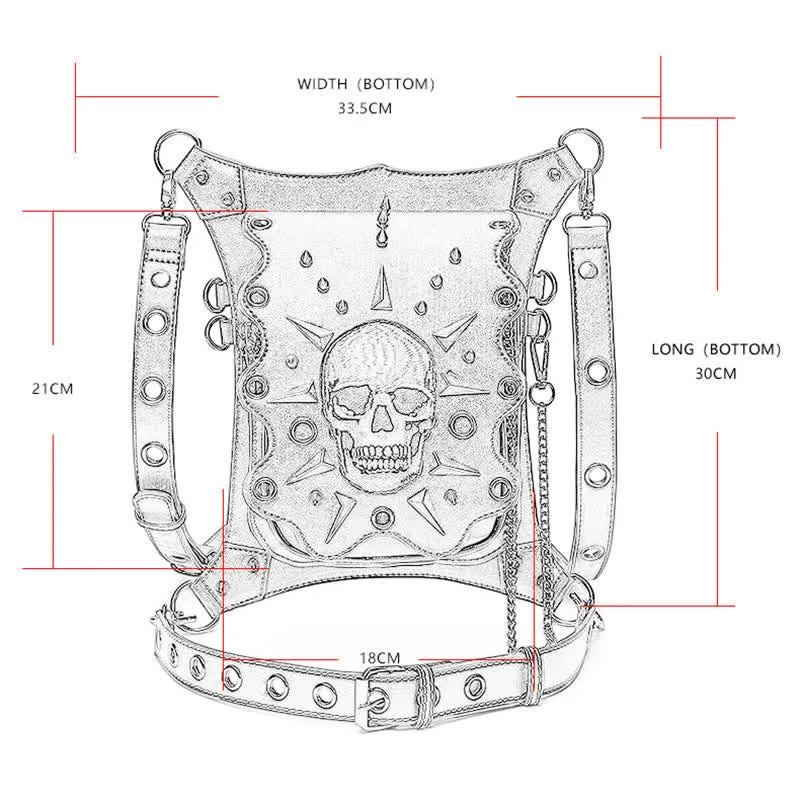 Gothic Style Skull Steampunk Shoulder Waist Leg Bag sold by FloralTrip product image thumbnail 3
