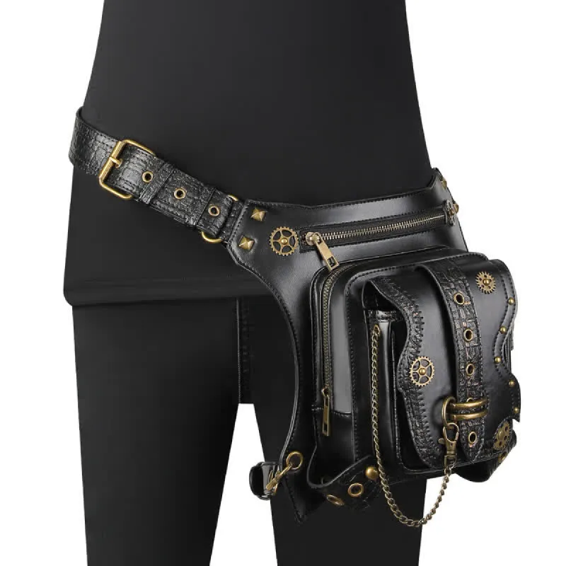 Outdoor Gear Steampunk Chain Waist Leg Bag sold by FloralTrip