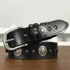 Punk Rock Heavy Metal Rvet Studded Leather Belt sold by FloralTrip