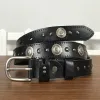 Punk Rock Heavy Metal Rvet Studded Leather Belt sold by FloralTrip