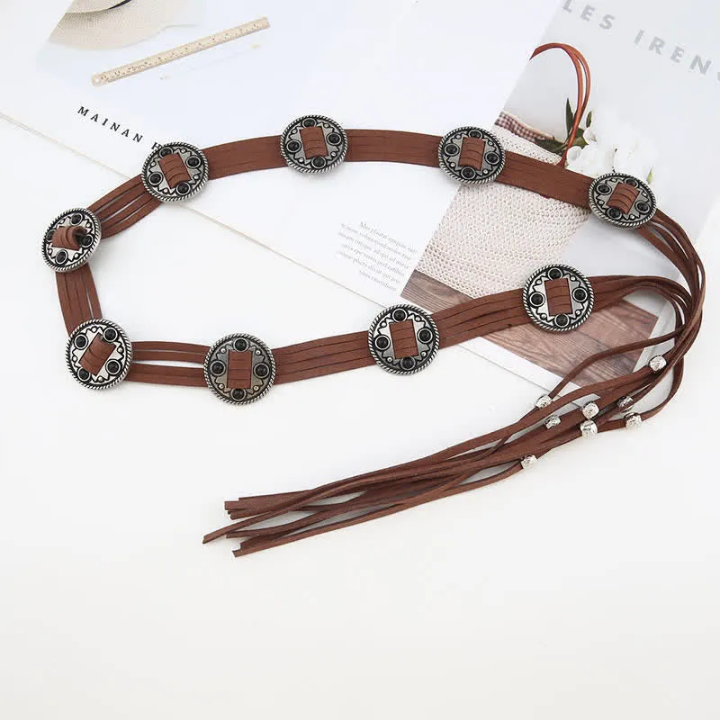 Women's Ethnic Cinch Bohemia Braided Waist Rope Belt sold by FloralTrip product image thumbnail 3