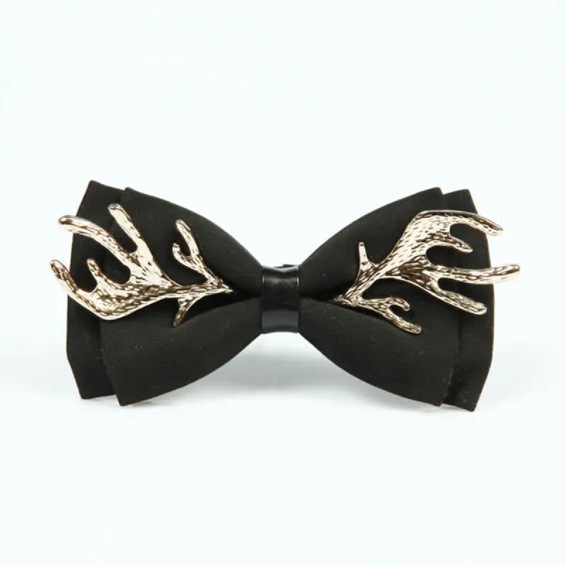 Men's Metal Deer Antler Decoration Bow Tie sold by FloralTrip