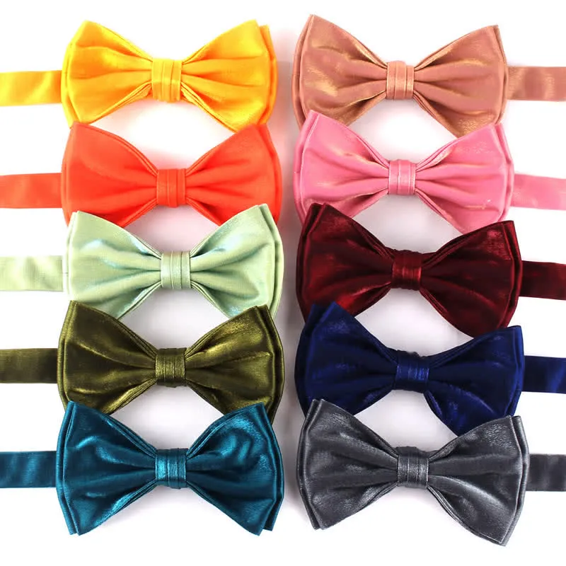 Men's Casual Candy Solid Color Double Layer Bow Tie sold by FloralTrip