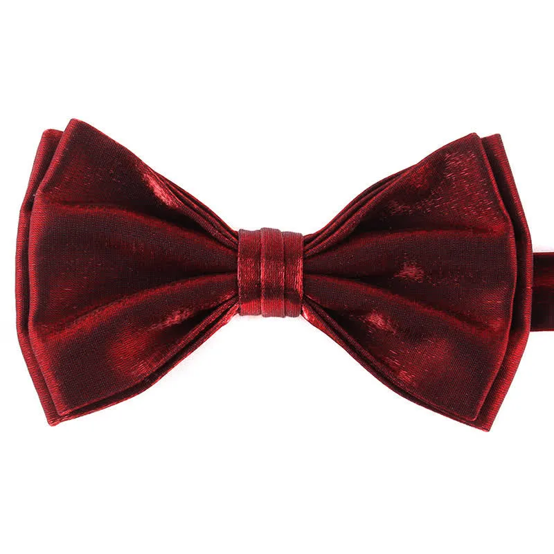 Men's Casual Candy Solid Color Double Layer Bow Tie sold by FloralTrip product image thumbnail 3