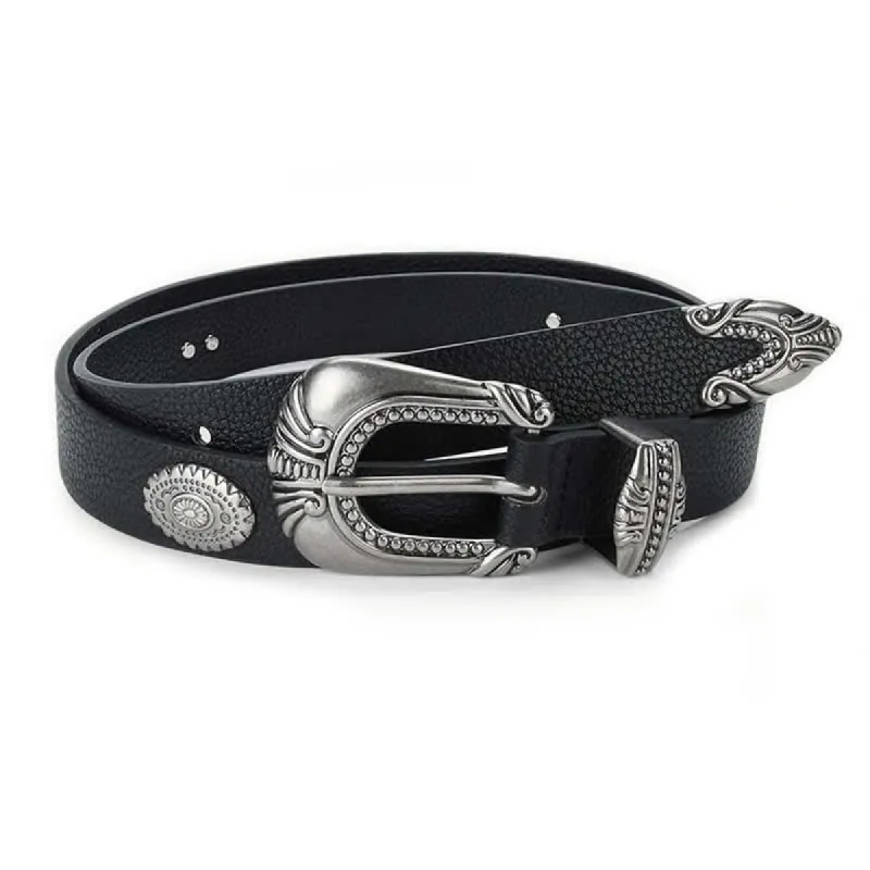 Women's Palace Style Concho Rivet Leather Belt sold by FloralTrip