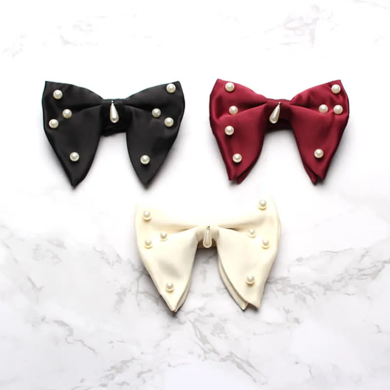 Men's Stylish Pearl Oversized Pointed Bow Tie sold by FloralTrip