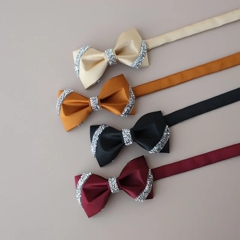 Men's Classic Rhinestone Embellished Bow Tie sold by FloralTrip