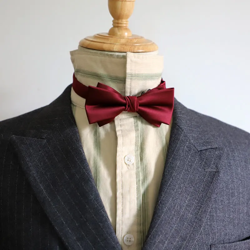 Men's Gentleman Solid Color Double Layers Bow Tie sold by FloralTrip