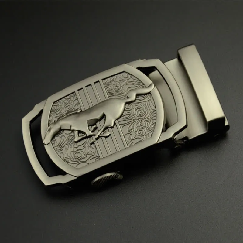 Men's DIY Running Horse Automatic Buckle Leather Belt sold by FloralTrip
