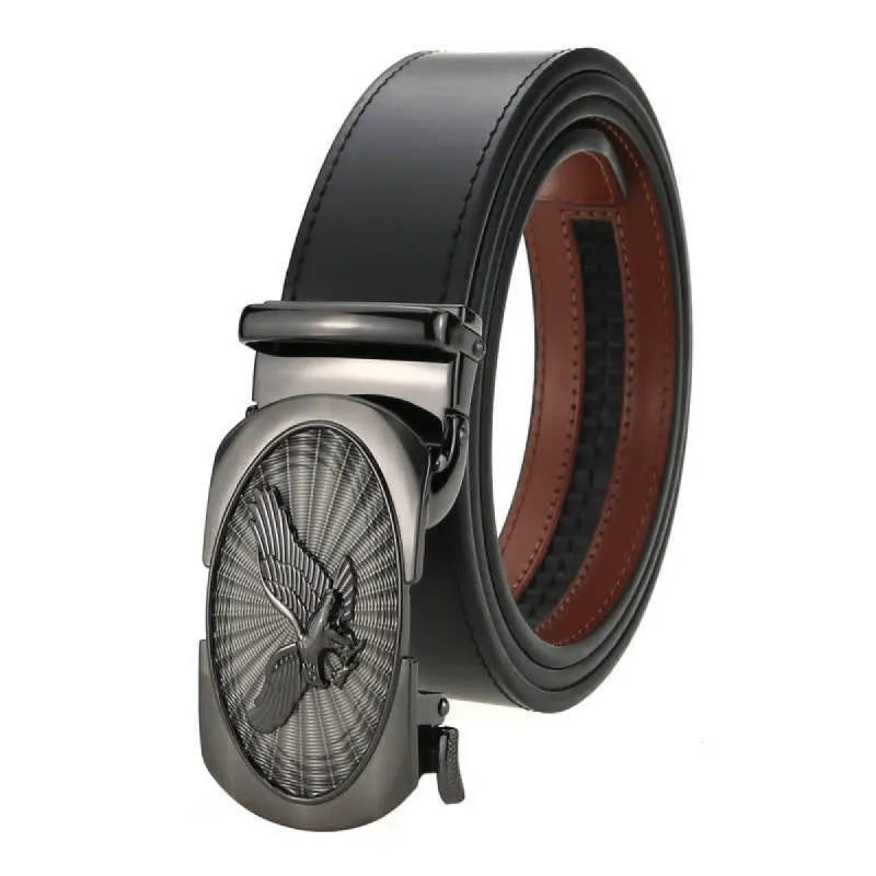 Men's Soaring Eagle Automatic Buckle Business Leather Belt sold by FloralTrip