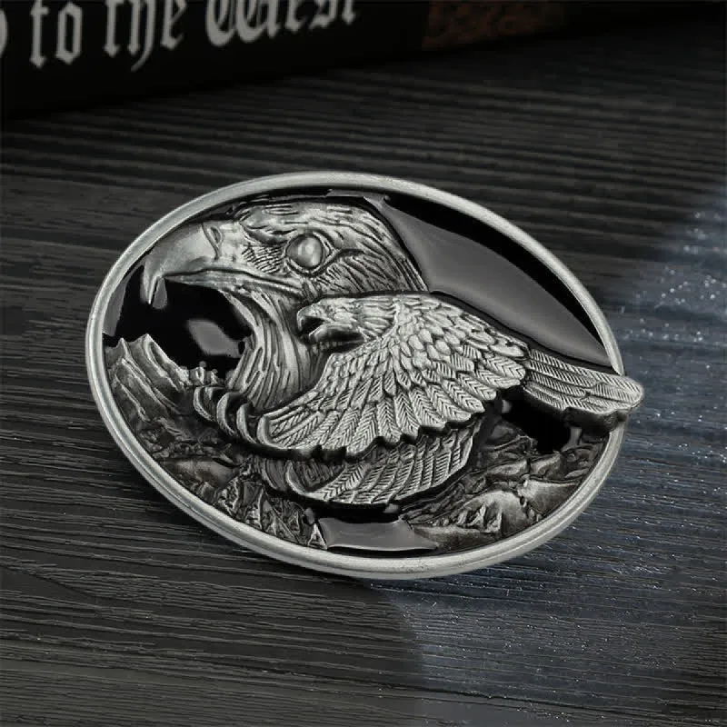 Men's DIY Double Eagle Embossed Buckle Leather Belt sold by FloralTrip