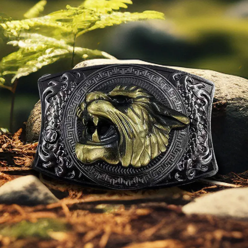Men's DIY Tiger Hidden Folding Knife Leather Belt sold by FloralTrip