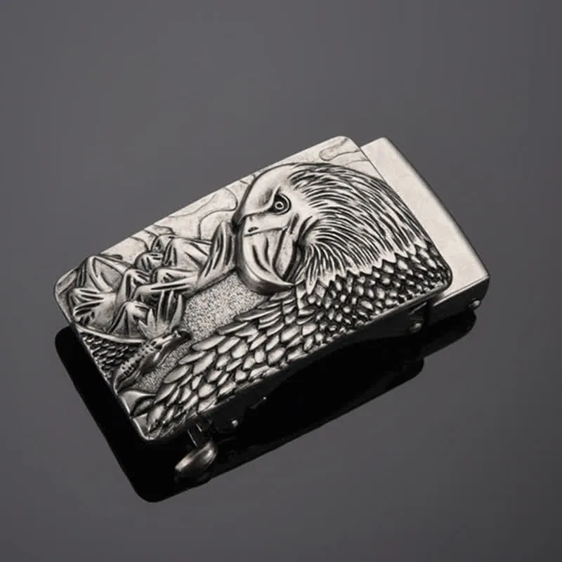 Men's DIY Strong Eagle Automatic Buckle Leather Belt sold by FloralTrip