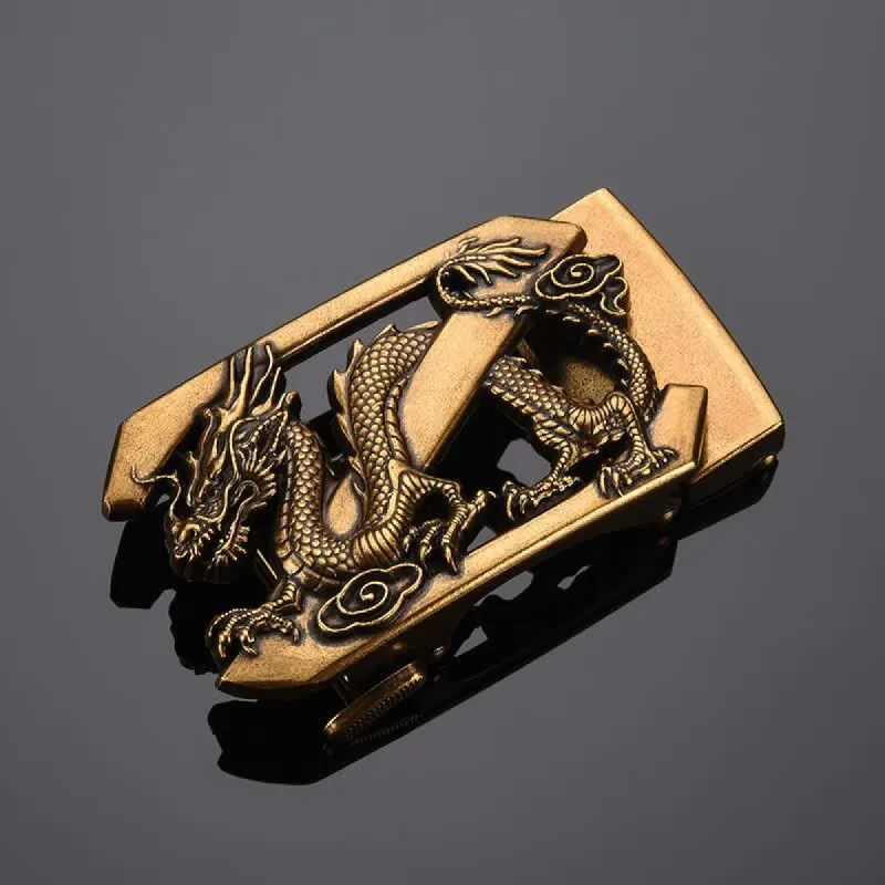 Men's DIY Letter Z Dragon Automatic Buckle Leather Belt sold by FloralTrip