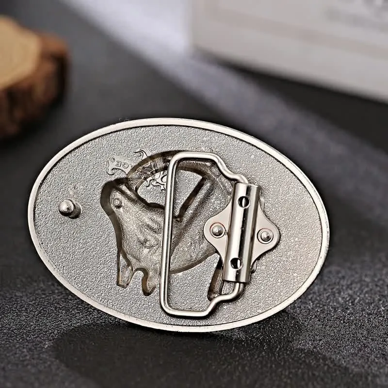 Men's DIY Golden Horseshoe Buckle Leather Belt sold by FloralTrip product image thumbnail 2