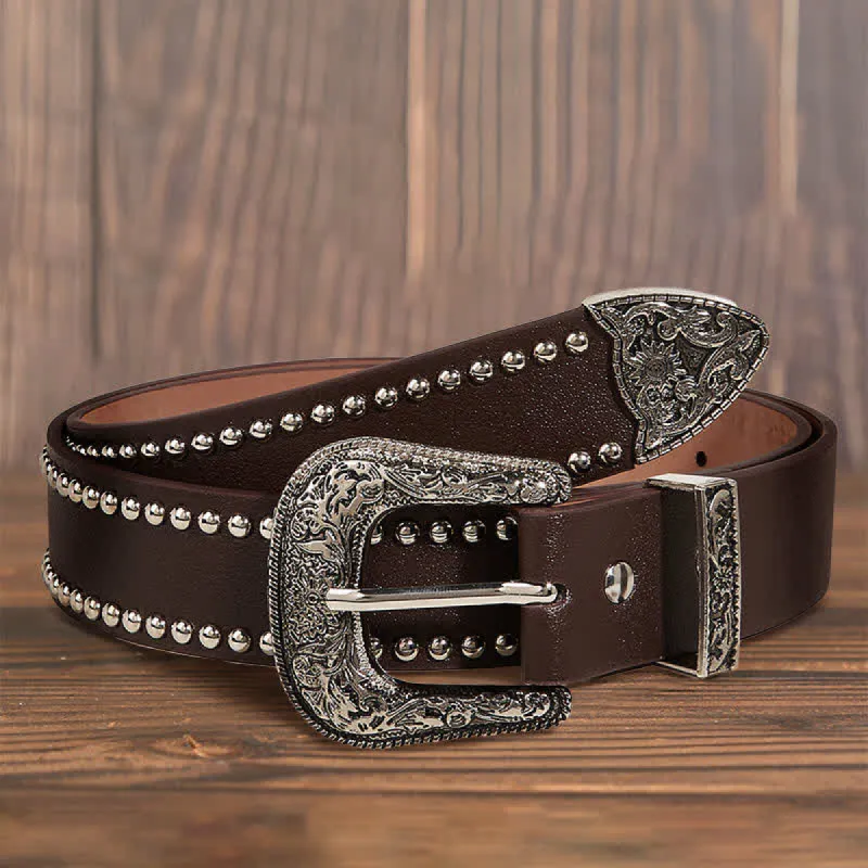 Women's Stunning Rivet Punk Style Leather Belt sold by FloralTrip