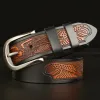 Men's Embossed Eagle Flag Pattern Leather Belt sold by FloralTrip