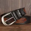 Men's Embossed Eagle Flag Pattern Leather Belt sold by FloralTrip
