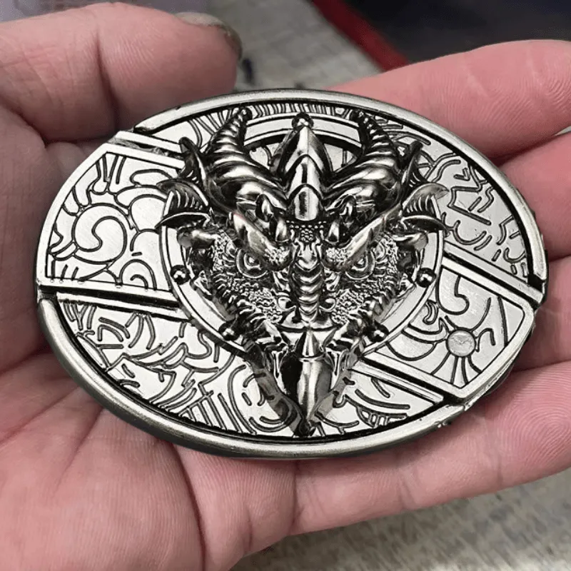 Men's DIY Sharp Dragon Hidden Folding Knife Leather Belt sold by FloralTrip product image thumbnail 4