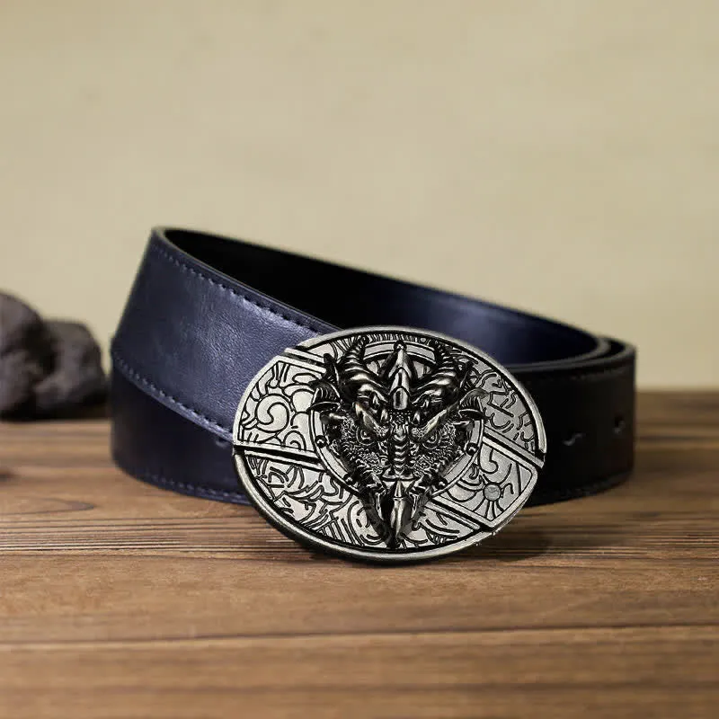 Men's DIY Sharp Dragon Hidden Folding Knife Leather Belt sold by FloralTrip product image thumbnail 5