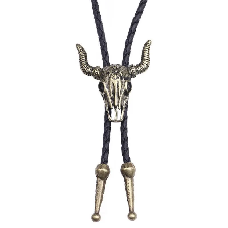 Vintage Native Style Bull Head Bolo Tie sold by FloralTrip