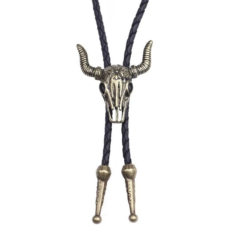 Vintage Native Style Bull Head Bolo Tie sold by FloralTrip