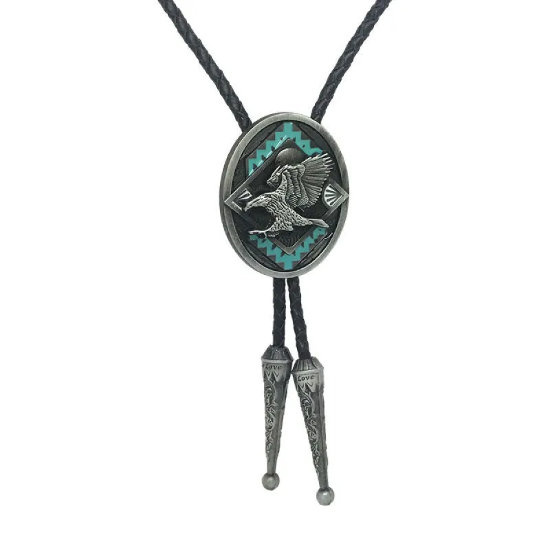 Native Western Vintage Tribal Flying Eagle Bolo Tie sold by FloralTrip