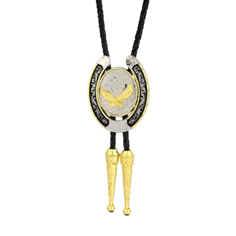 Two Tone Western Animal Style Horseshoe Shape Bolo Tie sold by FloralTrip