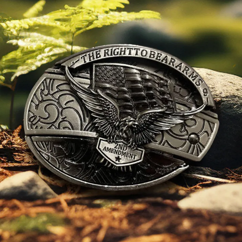 Men's DIY Eagle USA Flag Hidden Folding Knife Leather Belt sold by FloralTrip