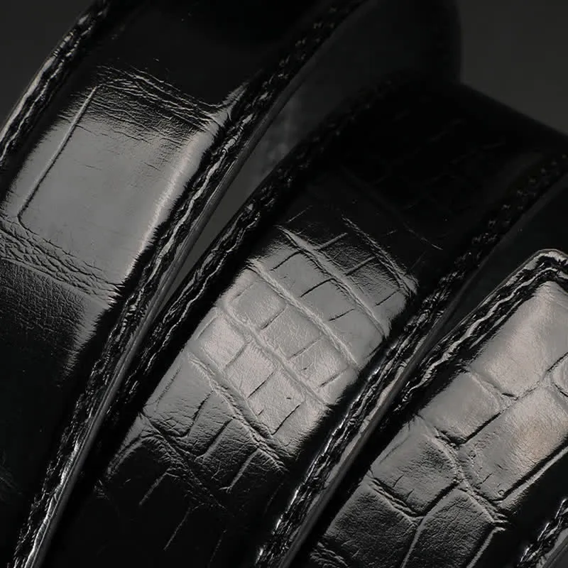 Men's Alligator Automatic Buckle Crocodile Print Leather Belt sold by FloralTrip product image thumbnail 5