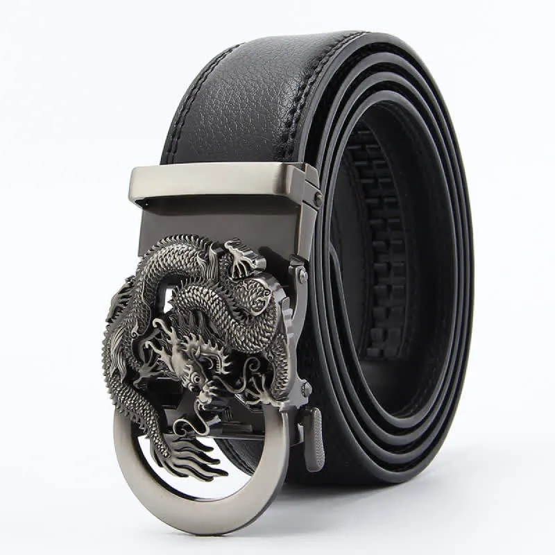 Men's Dragon Business Automatic Ratchet Leather Belt sold by FloralTrip