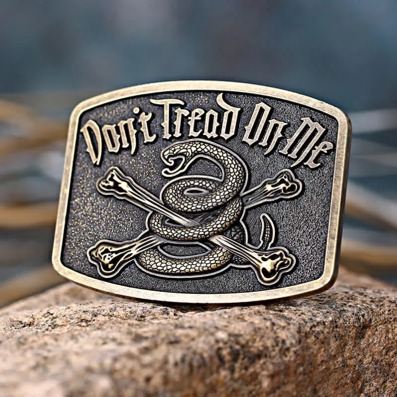 Men's DIY Skull Rattlesnake Attitude Buckle Leather Belt sold by FloralTrip