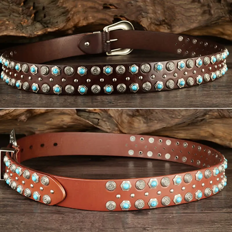 Unisex Luxurious Imitation Turquoise Accents Belt sold by FloralTrip product image thumbnail 4