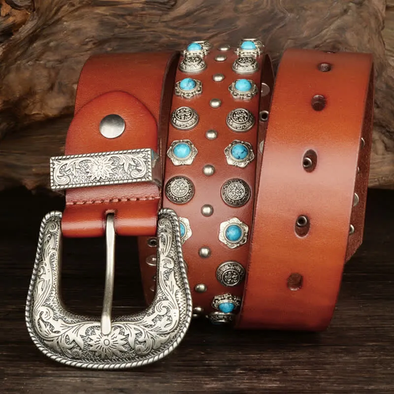 Unisex Luxurious Imitation Turquoise Accents Belt sold by FloralTrip product image thumbnail 5
