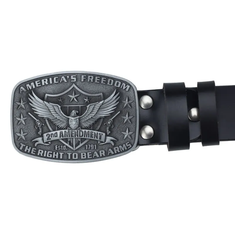 Men's Retro Eagle America's Freedom Leather Belt sold by FloralTrip product image thumbnail 4