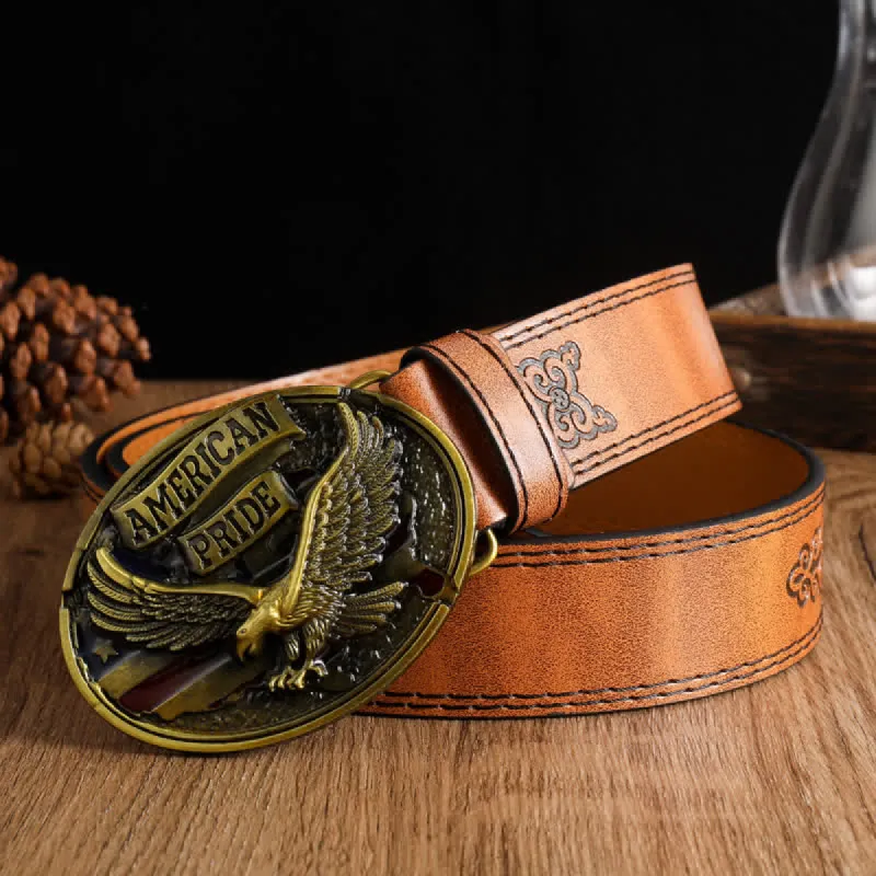 Men's American Pride Bald Eagle Leather Belt sold by FloralTrip
